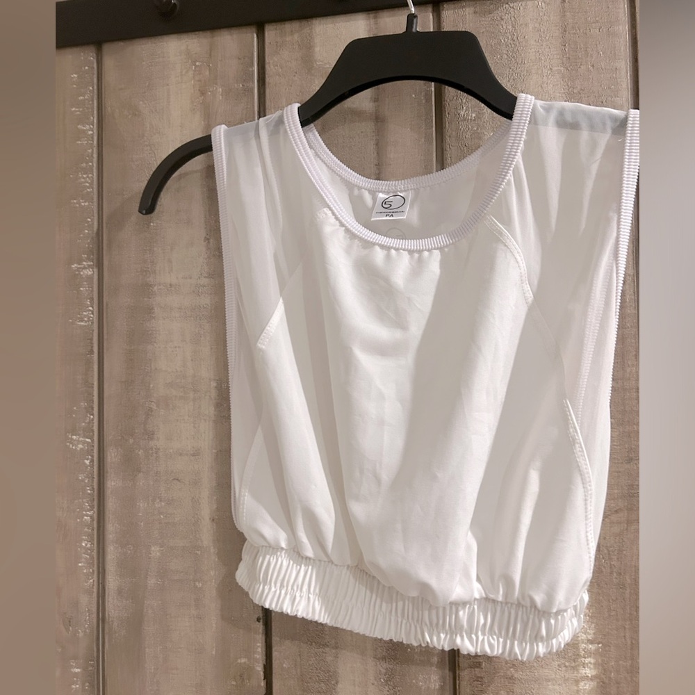 White Sleeveless Tank Top